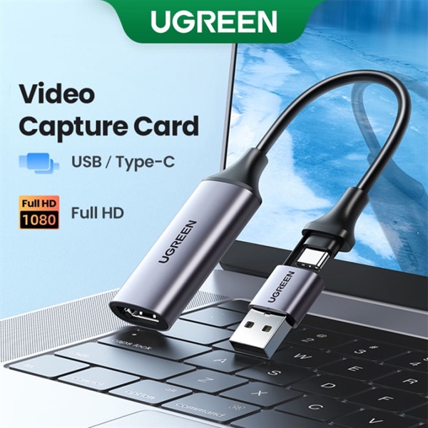 Video Capture Card Single HDMI input to combo USB A & Type-C CM489 Ugreen 40189