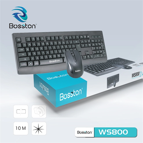 Combo chuột phím không dây Bosston WS800