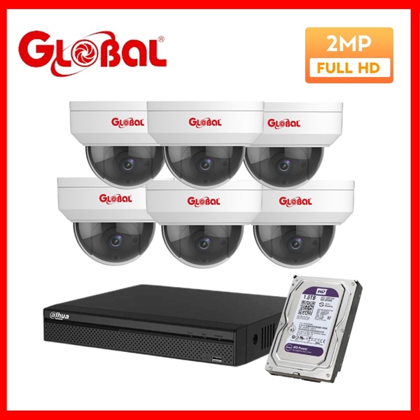 Combo 6 Camera IPC Global 2.0 Mpx - Bộ