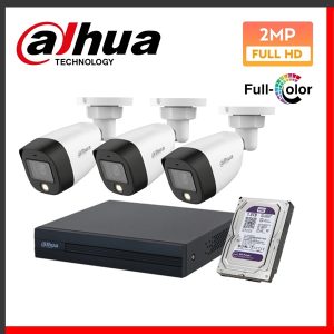 Combo 3 Camera Dahua HDCVI 2MP Full Color - Bộ Combo 3 Camera Dahua HDCVI 2MP Full Color - Bộ