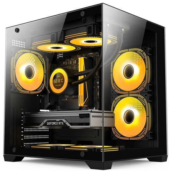 Case bể cá mini eMaster ECG981B Plus Black (m-ATX, no fan, max 7 fan, Rad 240) - Cái