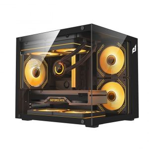 Case bể cá mini EDRA ECS1305 Black (m-ATX, no fan, max 7 fan, Rad 240) - Cái