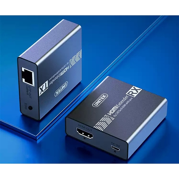 Bộ HDMI Unitek Extender 60Mét (by-cat5/cat6, có nguồn) V145A - Bộ