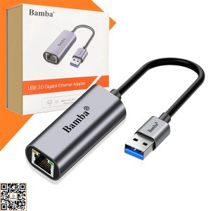 Bộ chuyển USB 3.0 to RJ45 LAN Gigabit Bamba - Cái Bộ chuyển USB 3.0 to RJ45 LAN Gigabit Bamba - Cái