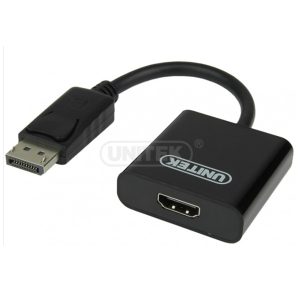 Bộ chuyển tín hiệu DisplayPort DP to HDMI Unitek - Sợi Bộ chuyển tín hiệu DisplayPort DP to HDMI Unitek - Sợi