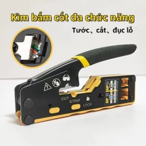 Kìm mạng xuyên thấu đa chức năng (CAT5, CAT6, CAT7, dây ép 6P/8P) - Cây