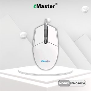 Chuột có dây Emaster EMG801W (Màu trắng) - Cái Chuột có dây Emaster EMG801W (Màu trắng) - Cái