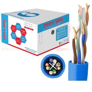 Cáp mạng ProCable CAT6 UTP (lõi đồng nguyên chất 4 đôi 24AWG, vỏ PVC màu xanh) - Mét Cáp mạng ProCable CAT6 UTP (lõi đồng nguyên chất 4 đôi 24AWG, vỏ PVC màu xanh) - Mét