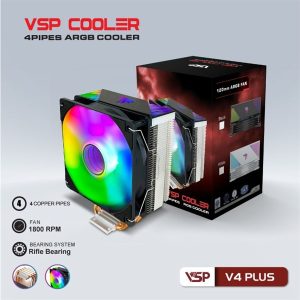Fan tản nhiệt CPU VSP V4 Plus Led ARGB (White) - Cái Fan tản nhiệt CPU VSP V4 Plus Led ARGB (White) - Cái