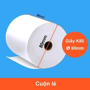 Giấy in bill K80x80mm Oji Nhật (Thùng 50 cuộn) - Thùng