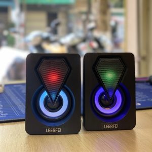 Loa máy tính E-1046 (Led RGB) - Màu đen - Cái