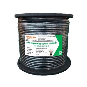 Cáp mạng Việt Hàn LS CAT5E UTP + Fe (7x0.33mm CU, PE, Fe) - Cuộn Cáp mạng Việt Hàn LS CAT5E UTP + Fe (7x0.33mm CU, PE, Fe) - Cuộn
