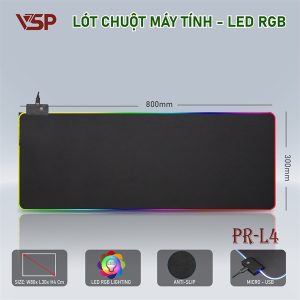 Lót chuột VSP PR-L4 Led (300*700*3mm) - Miếng Lót chuột VSP PR-L4 Led (300*700*3mm) - Miếng