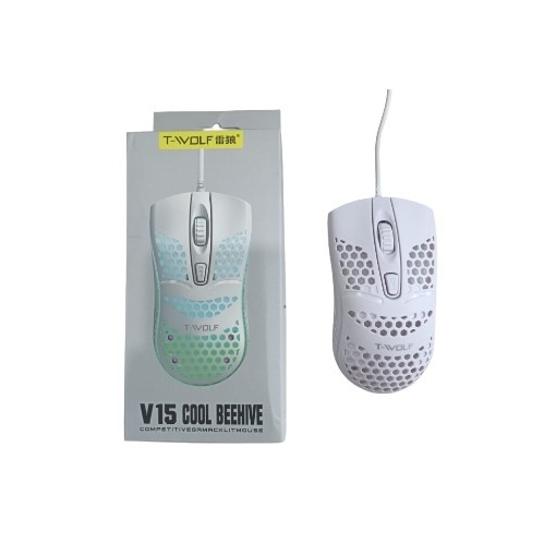 Chuột Gaming có dây T-Wolf V15 Led trắng - Cái