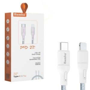 Dây cáp sạc nhanh Usb C - Lightning Bamba B105 - Cái Dây cáp sạc nhanh Usb C - Lightning Bamba B105 - Cái