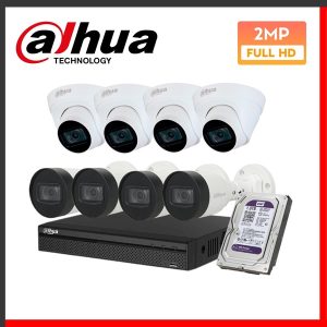 Combo 8 Camera Dahua IPC 2MP hồng ngoại - Bộ