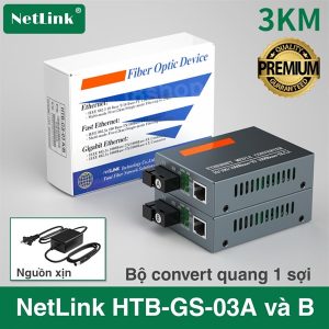 Converter quang 1Gbps NETLINK HTB-GS-03 - Cặp