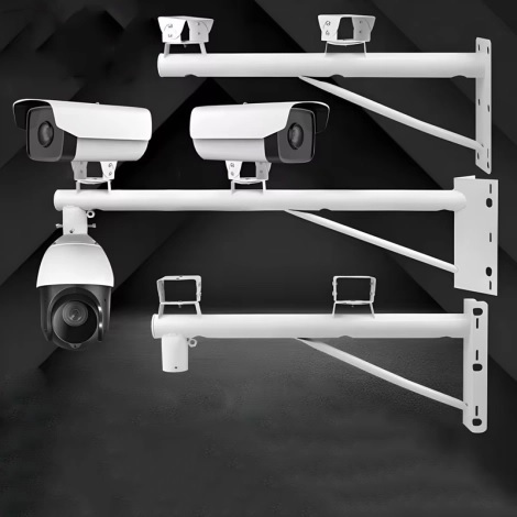 Cánh tay camera sắt dài 1,5 mét (mạ kẽm, sơn trắng) - Cái