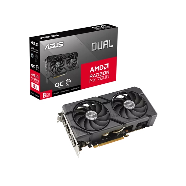 Card đồ hoạ Asus Dual RX 7600 8GB EVO OC (DUAL-RX7600-O8G-EVO) - Cái