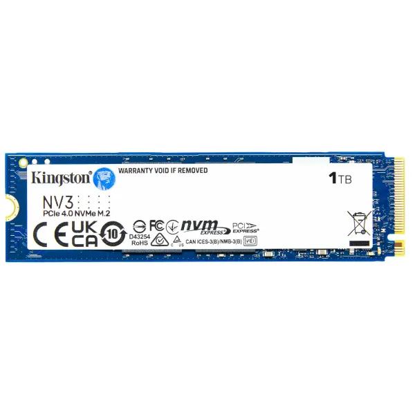 Ổ cứng SSD Kingston NV3 1TB PCIe 4.0 x4 M.2 NVMe (SNV3S/1000G) - Cái