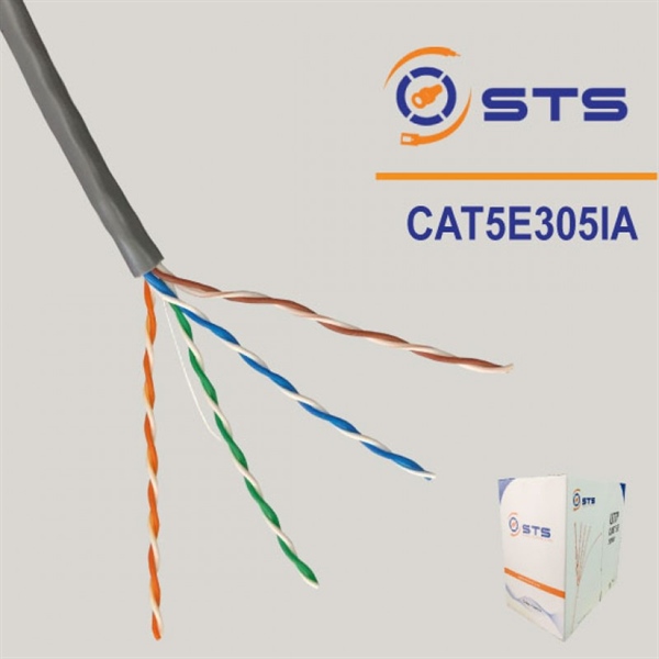 Cáp mạng STS CAT5e UTP (CCA, PVC, màu xám) - Mét