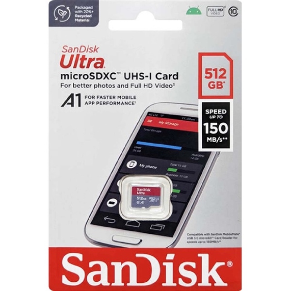 Thẻ nhớ MicroSDXC Sandisk Ultra A1 512GB 150MB/s