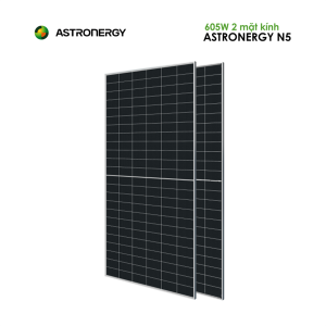 Tấm pin năng lượng mặt trời Astronergy N5 605W N-Type 2 mặt kính - Cái