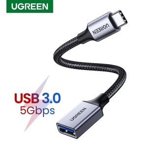 Cáp chuyển đổi Type C sang USB 3.0 OTG 10cm Ugreen 70889 - Cái