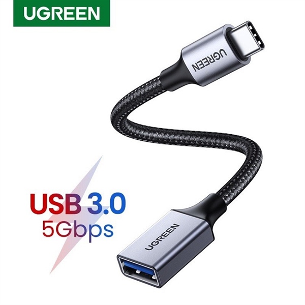 Cáp chuyển đổi Type C sang USB 3.0 OTG 10cm Ugreen 70889 - Cái
