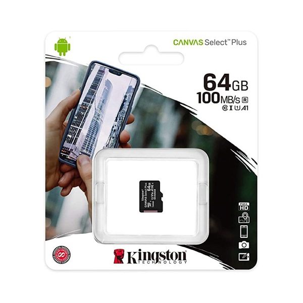 Thẻ nhớ MicroSDXC Kingston Canvas Select Plus 100R CL10 64GB - Thẻ