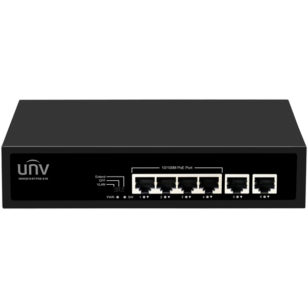 Switch PoE UNV NSW2010-6T-POE-S-IN (4-Port PoE, 2-Port Uplink) - Cái
