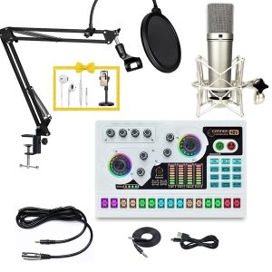 Combo thiết bị livestream Soundcard X5 & Micro AQTA U87 (tặng giá đỡ điện thoại và tai nghe) - Bộ Combo thiết bị livestream Soundcard X5 & Micro AQTA U87 (tặng giá đỡ điện thoại và tai nghe) - Bộ