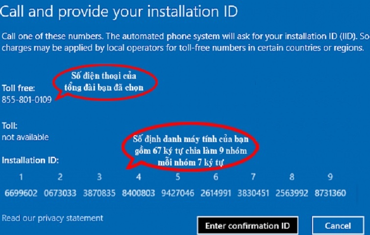 Cách kích hoạt Windows 10 bằng điện thoại (Activate by Phone) chi tiết