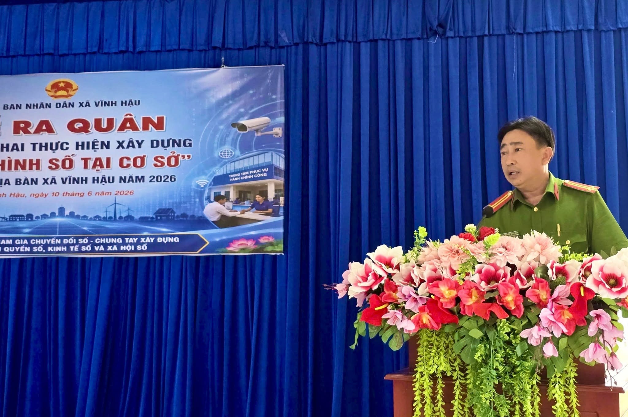 Xã Vĩnh Hậu tổ chức lễ ra quân triển khai xây dựng mô hình số tại cơ sở năm 2026