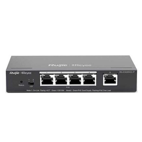 Switch PoE Ruijie RG-ES205GC-P Switch POE 4 ports + 1 uplink Gigabit