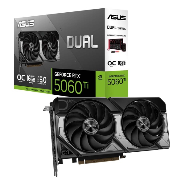 Card đồ hoạ ASUS Dual RTX 5060 Ti 16GB OC GDDR7 (DUAL-RTX5060TI-O16G) - Cái