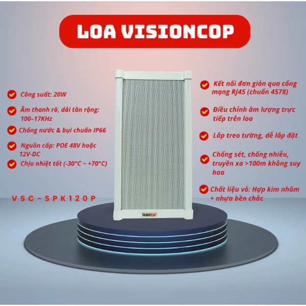 Loa ngoài trời VisionCop VSC-SPK120P - Cái