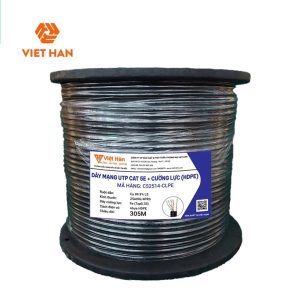 Cáp mạng LS Việt Hàn CAT5E UTP 4PRS 25AWG PE SS ST 7x0.33mm outdoor cường lực (cuộn 305m) Cáp mạng LS Việt Hàn CAT5E UTP 4PRS 25AWG PE SS ST 7x0.33mm outdoor cường lực (cuộn 305m)