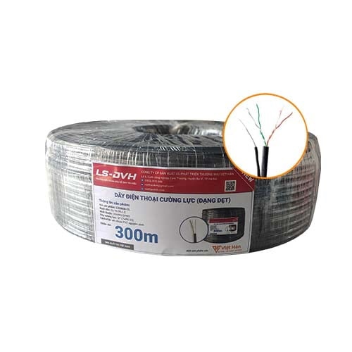 Cáp mạng LS CAT3 (4 lõi cường lực) Cuộn 300 mét