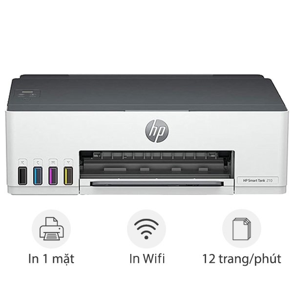Máy in phun màu wifi HP Smart Tank 210 3D4L3A (A4|A5|USB|WIFI) - Cái
