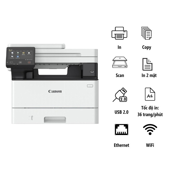 Máy in Laser đa chức năng Canon MF461dw (In, Copy, Scan, Wi-Fi, In 2 mặt tự động)