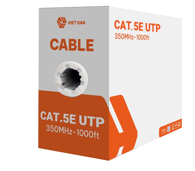 Cáp mạng LS CAT5E UTP (CU, PE, đen, không cường lực)