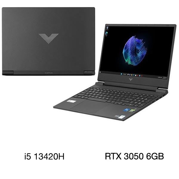 Laptop HP Victus Gaming 15 (Core i5-13420H/ 16GB RAM/ 512GB SSD/ RTX 3050 6GB/ 15.6'' FHD 144Hz/ Win 11/ KB_Led/ Black) - Cái