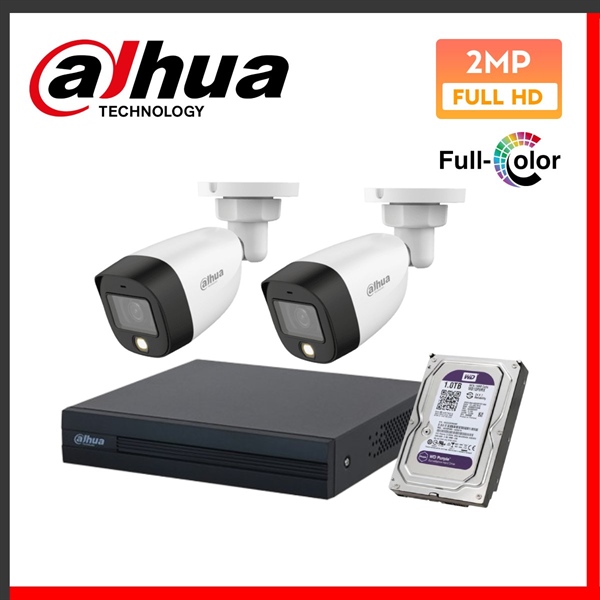 Combo 2 Camera Dahua HDCVI 2MP Full Color