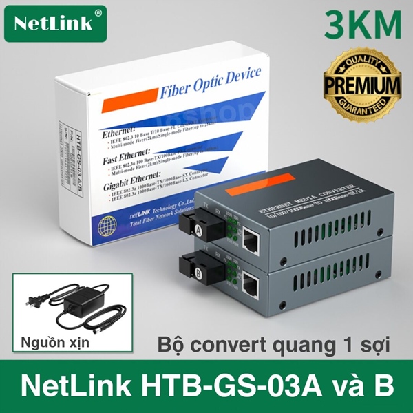 Converter quang 1Gbps NETLINK HTB-GS-03