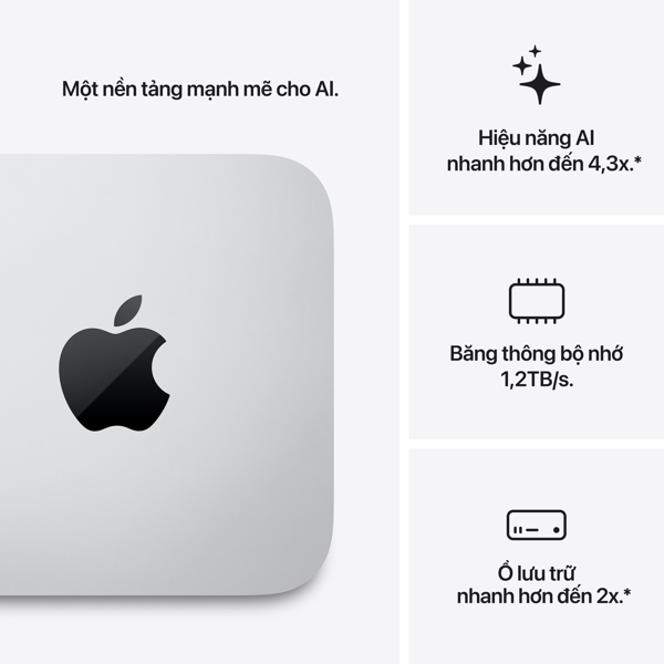 Máy bộ Mini PC Apple Mac Studio M5 Ultra (Apple M5 Ultra/RAM 96GB/SSD 1TB/GPU 64 Lõi) - Bộ Máy bộ Mini PC Apple Mac Studio M5 Ultra (Apple M5 Ultra/RAM 96GB/SSD 1TB/GPU 64 Lõi) - Bộ