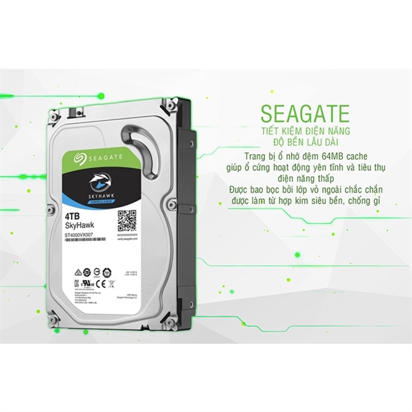Ổ cứng Seagate Skyhawk 4TB chuyên dụng camera